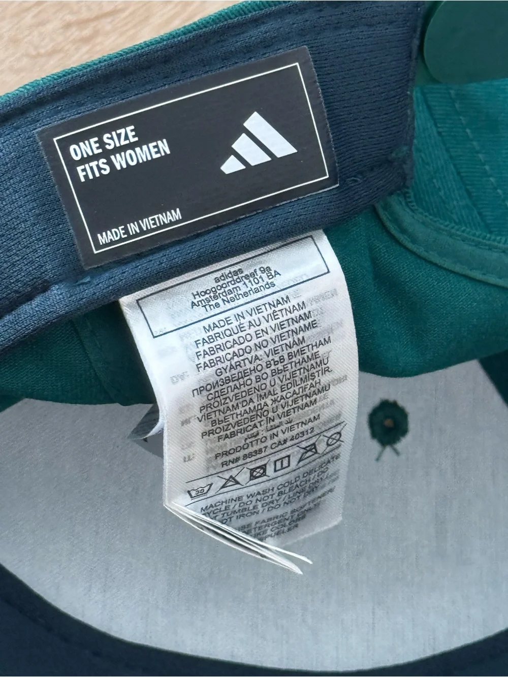 adidas Dark Green Baseball Cap with Pizza Patch